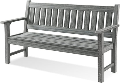 ACUEL Poly Lumber Outdoor Bench 3-Person